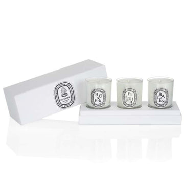 diptyque Set of Mini candles (Berries, Fig Tree, Roses)